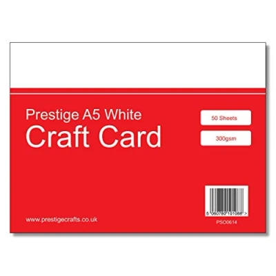 Image of Prestige A5 White 300gsm Card for Crafting Pack x 50 Sheets