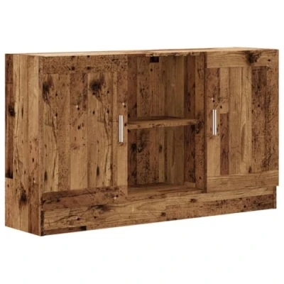 Image of vidaXL Sideboard Cupboard Old Wood Engineered Modern Style, Ample Storage, For Living Room, 120x30.5x70cm