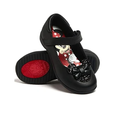 Image of Disney Girls School Shoes Minnie Mouse Black 12