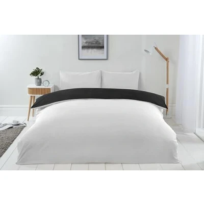 Image of Emma Barclay Lyla Reversible Duvet Set in Black/White Double