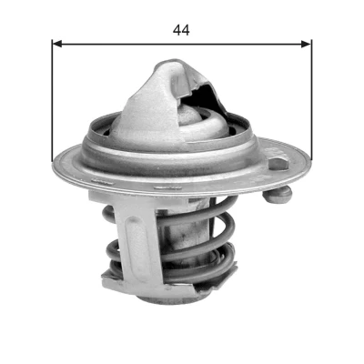 Image of 1634187786, 1634187786000, 1634187793, 1634187793000, 1634187795 Engine thermostat GATES TH29588G1 88C with gaskets/seals without housing