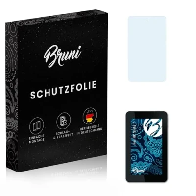 Image of Bruni Screen Protector compatible with HP Slate 7 Film, crystal clear Protective Film (2X)