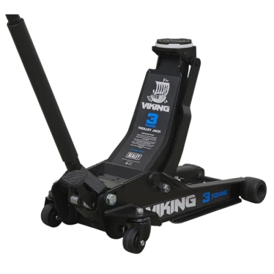 Image of Sealey Viking 3 Tonne Low Profile Trolley Jack with Rocket Lift