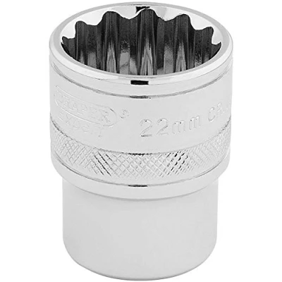 Image of Draper HI TORQ� 12 Point Socket, 1/2&quot; Sq. Dr., 22mm