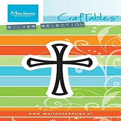 Image of Marianne Design Craftables Graceful Cross Die, Grey