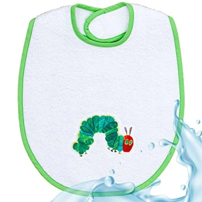 Image of Smithy Children&#039;s Bib with Very Hungry Caterpillar, Baby Practical Velcro Fastener for Boys and Girls, from 0 24 Months, x cm