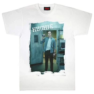 Image of The Boys Hughie T Shirt, Adults, S 5XL, White, Official Merchandise