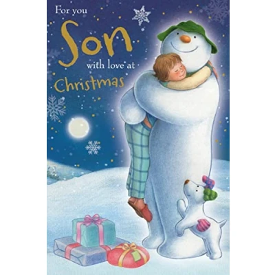 Image of The Snowman and Snowdog Official Christmas Card for You Son with Love
