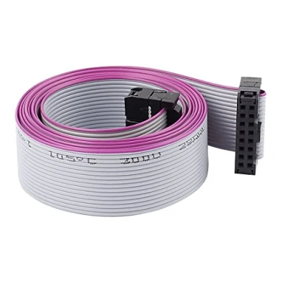 Image of sourcing map 2.54mm Pitch IDC 16 Pin Dual Female Connector Flat Ribbon Cable Wire
