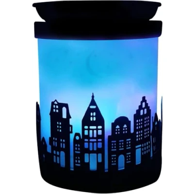 Image of Cello City Northern Lights Electric Melt Burner. Colour Changing Wax Warmer &amp; Oil Melts Fragrance Burner Home Decor.