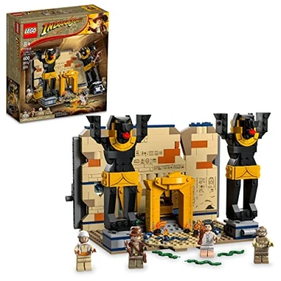Image of LEGO 77013 Indiana Jones Raiders of the Lost Ark Escape from Tomb Building Kit Featuring 4 Minifigures 8+ 600 Pieces