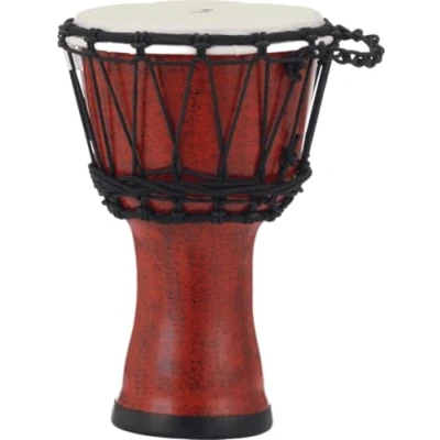 Image of Pearl Roped Tuned Synthetic Djembe 7&quot; PBJVR 7/699 #699 Molten Scarlet