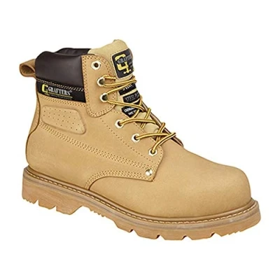 Image of Grafters M538N Unisex Safety Boots In Honey, Size: 3