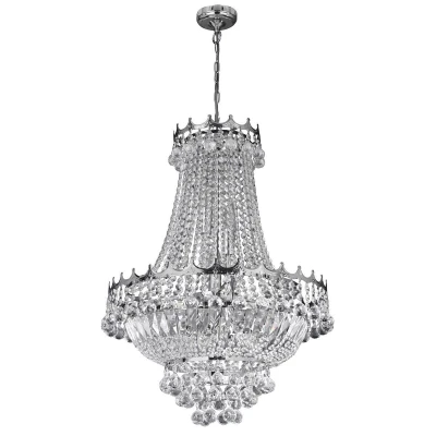 Image of Versailles 9 Light Crystal Chandelier Chrome Finish, E14