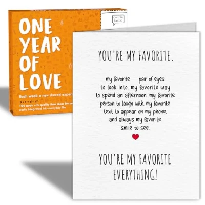 Image of Couples Game with fun Date Night Ideas Couple Gifts for him &amp; her Cards (with Heart Card)