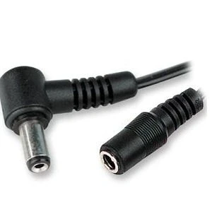 Image of Ex Pro 2.1mm Socket to Right Angle 90 Degree DC Power Extension lead/cable 1m