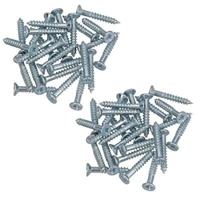 Image of 4mm x 25mm PZ2 Drive Countersunk Wood Chipboard Screws Fasteners 52pc