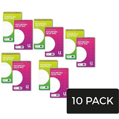 Image of Office Spiral Notepad Headbound Ruled 100 Pages 127x200mm (Pack 10)