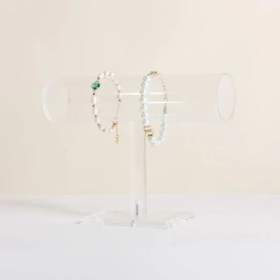 Image of GemeShou Acrylic Jewelry bracelet display stands for selling, Clear bangle organizer holder, watch holder【Acrylic T holder】