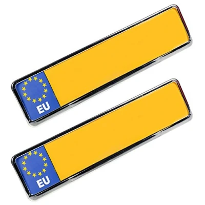 Image of Pair of Chrome Number Plate Surrounds
