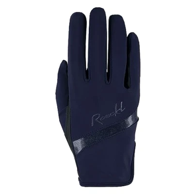 Image of Roeckl Sports equestrian gloves LORRAINE, ladies summer riding glove, navy blue 8