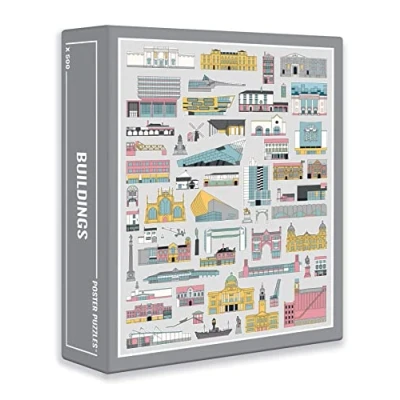 Image of Cloudberries Buildings Fun 500 Piece Jigsaw Puzzle for Adults with Cool Architecture and Construction Theme (500 pieces)