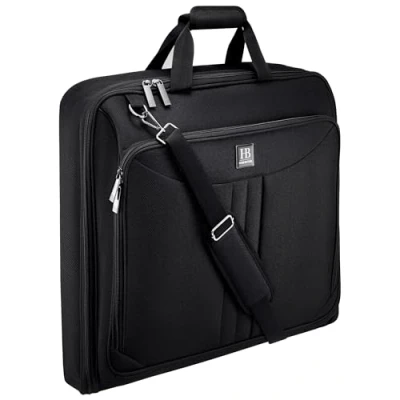 Image of HUGH BUTLER Suit Carrier Bags for Men Travel Garment 3 XL Suits Cover a Businessman Black Luggage Bag Clothes Without Creases