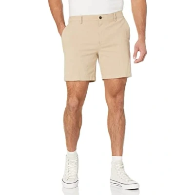 Image of Amazon Essentials Men&#039;s Slim Fit 7&quot; Lightweight Comfort Stretch Oxford Short (Previously Goodthreads), Khaki Brown, 33W