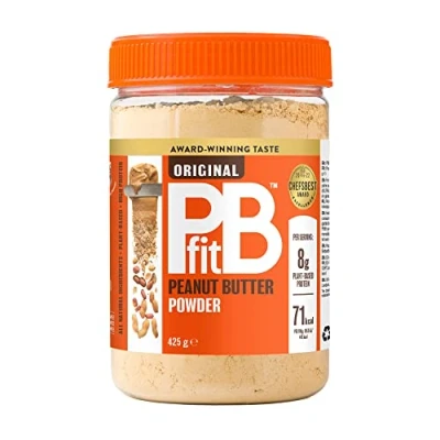 Image of PBfit Peanut Butter Powder 87% Less Fat, High Protein, Gluten Free Natural Nut Spread Powdered from Real Roasted Pressed Peanuts 425g