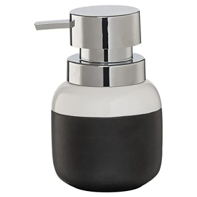 Image of Sealskin Sphere Soap Dispenser, Porcelain, Black, 10 x 14.3 cm
