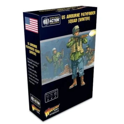 Image of Warlord Games US Airborne (Winter) Pathfinder Squad 28mm Scale Resin Miniatures for Bolt Action Highly Detailed World War 2