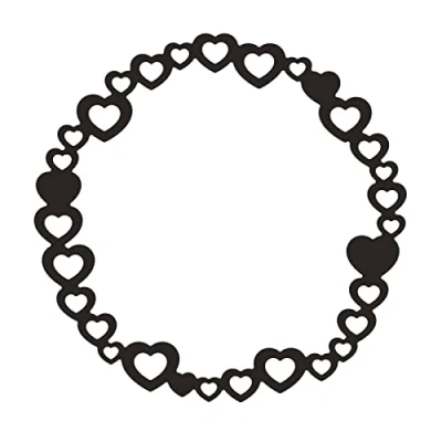 Image of Vaessen Creative Craft Cutting Die, Wreath with Hearts, Make Intricate Designs for Scrapbooking, Cardmaking and Other Papercraft Projects, Silver, 8,5 x cm