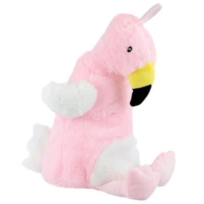 Image of A2Z Hot Water Bottle 800ML 3D Flamingo Plush Fleece Cover Rubber Bag for Pain Relief Cosy Nights and Relaxation