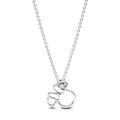Image of Pandora Disney Minnie Mouse sterling silver collier with clear cubic zirconia