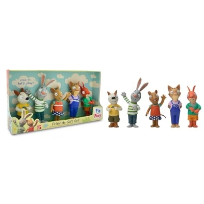 Image of BANDAI Pip and Posy 5 Figure Pack x 10cm Figures (Pip, Posy, Zac, Frankie, Jamila) Perfect Play Gifts for Boys Girls Kids ages 3 8 years Ideal Character Action