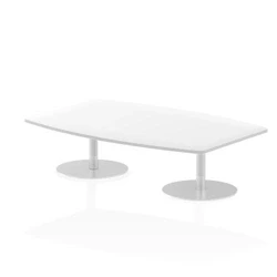 Image of Italia 1800mm Poseur High Gloss Table White Top 475mm Leg