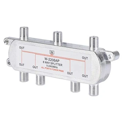 Image of SSL Satellites 6 Way Satellite Splitter Split Aerial Freeview Cable TV Virgin Sky