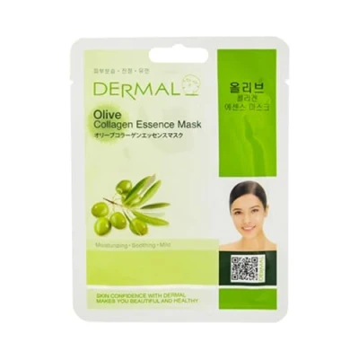 Image of Derma Sheet face masks Skincare Korean Collagen Essence Mask Multipack (5, Green Olive)