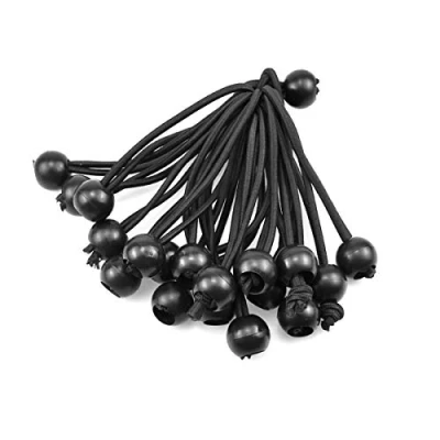 Image of 20pcs Bungee Cords with Balls Elastic Ball Ties Down Cord Tarp Tarpaulin Bungees for Banner, Pavilions, Tent Tarps, Hooks, Holder, Flag Poles, Accessories