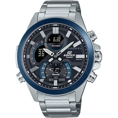 Image of Casio Men&#039;s Analogue Digital Quartz Watch with Stainless Steel Strap ECB 30DB 1AEF