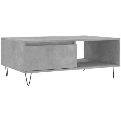 Image of vidaXL Coffee Table Concrete Grey 90x60x35 cm Engineered Wood
