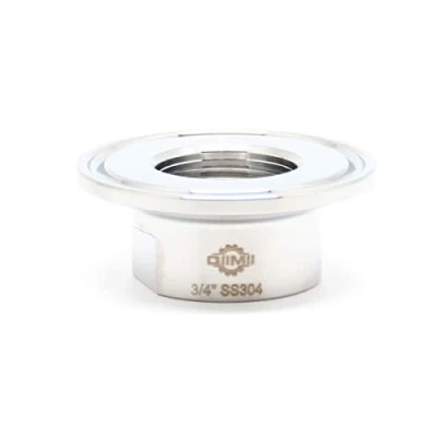 Image of QiiMii Sanitary Tri clamp 50.5mm to NPT Female Thread Adaptor SS304 Pipe Fitting (Thread Size: 3/4&quot; NPT)