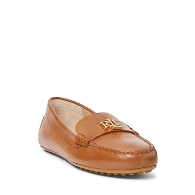 Image of Lauren Ralph Women&#039;s Barnsbury Driving Style Loafer, Deep Saddle Tan, 6 UK