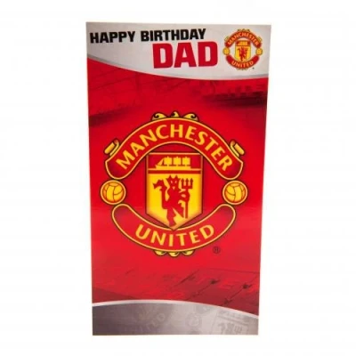 Image of Manchester United FC Official Football Gift Birthday Card Dad A Great Idea For Men