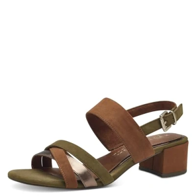 Image of MARCO TOZZI Women&#039;s 2 28235 42 Heeled Sandal, FERN GREEN COM, 5.5