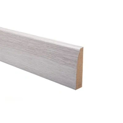 Image of Chamfered Wood Skirting Board Easy to Fit Durable and Authentic Roomline Skirtingboard 3 Colours &amp; 2 Widths 1.2m Lengths (120mm Light Grey)