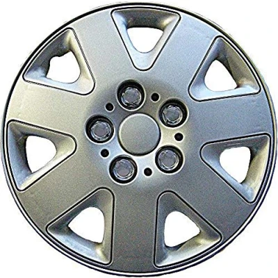 Image of Simply SWT 105 Prime Wheel Trims, 15 Inches, Set of 4, Universal Fit Hub Caps, Quick &amp; Easy Installation, High impact Plastic Silver