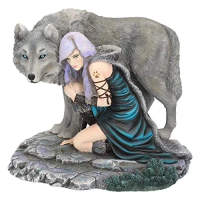 Image of Nemesis Now Anne Stokes Limited Edition Protector Figurine 25cm Grey, Resin