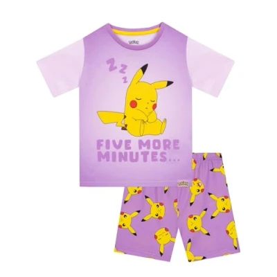 Image of Pokémon Girls Pyjamas Pikachu PJs For Purple 11 12 Years