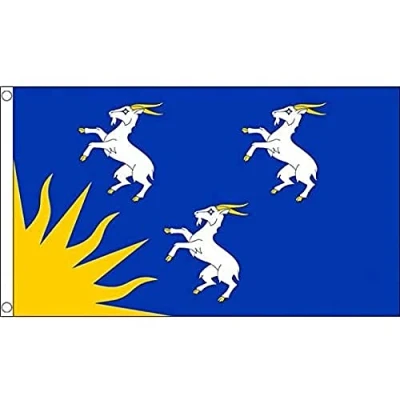 Image of AZ Flag Merionethshire County 3x5 Ft 100D Polyester Wales Banner with Two Metal Grommets Fade Resistant Vivid Colors 3&#039; x 5&#039; Feet 150x90 Cm